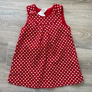 H&M Red and White Polka Dot Girls Dress Preppy Minnie Mouse Disneyland WDW Retro